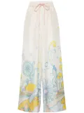 ZIMMERMANN Pop graphic-print palazzo pants - Neutrals