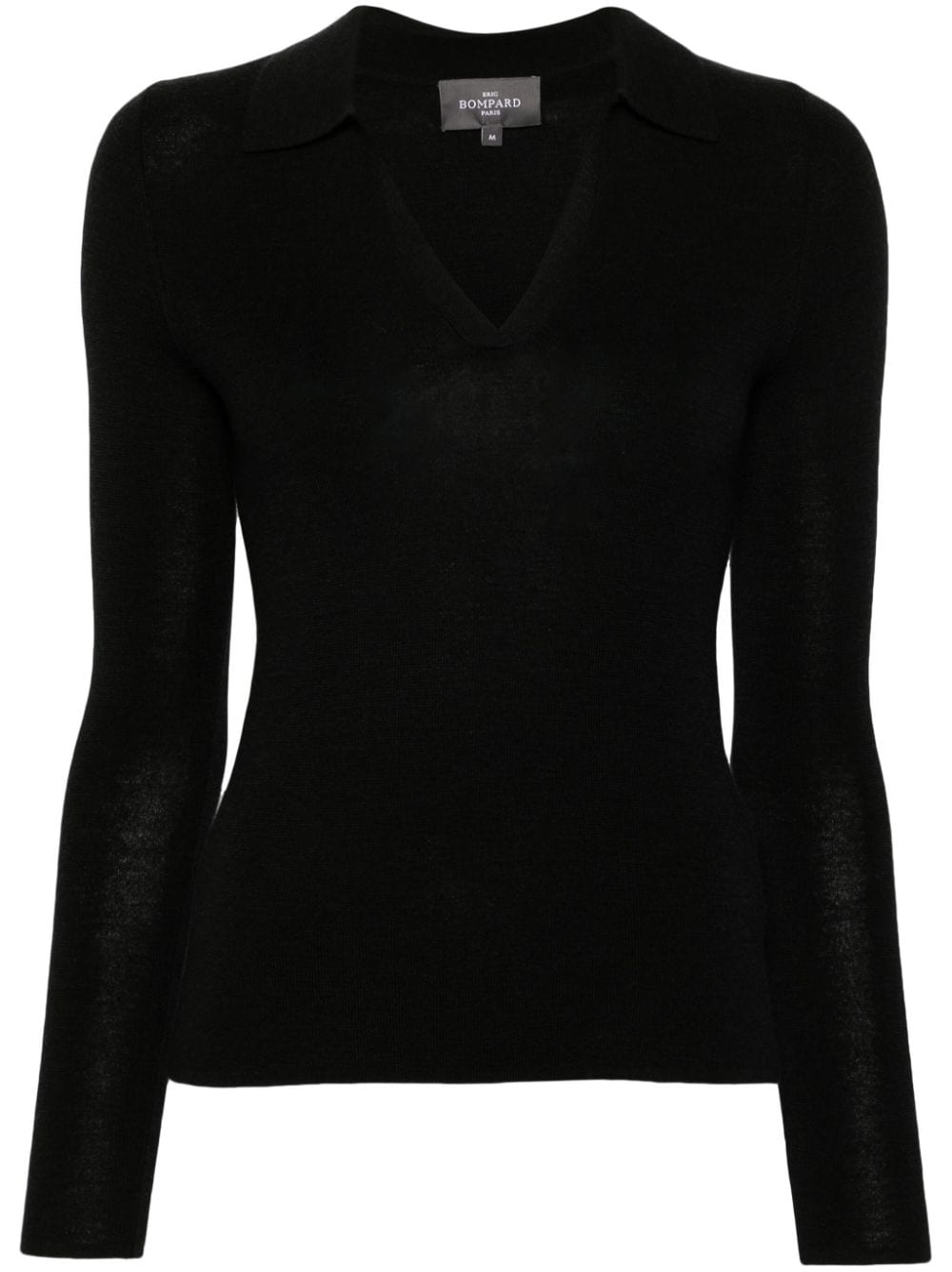 Shop Eric Bompard Knitted Polo Top In Schwarz