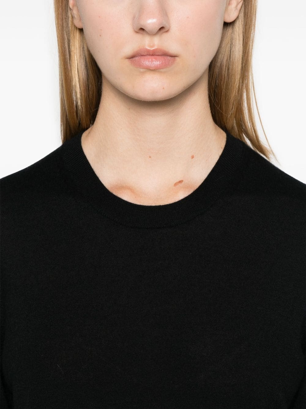 Shop Eric Bompard Extrafine Round-neck Sweater In Schwarz