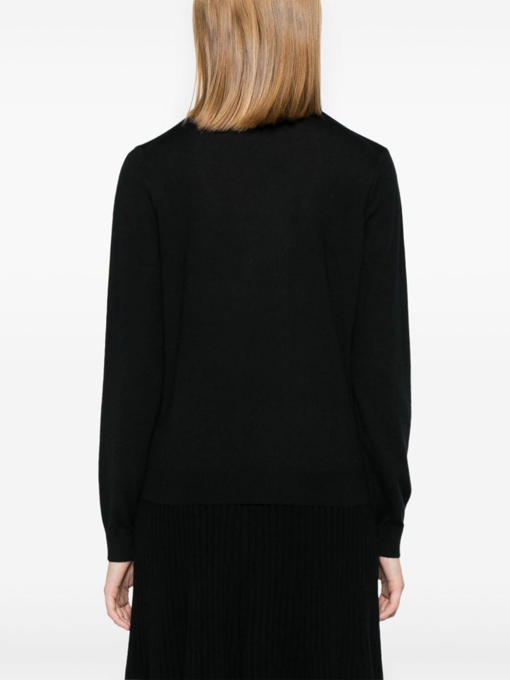 Shop Eric Bompard Extrafine Round-neck Sweater In Schwarz