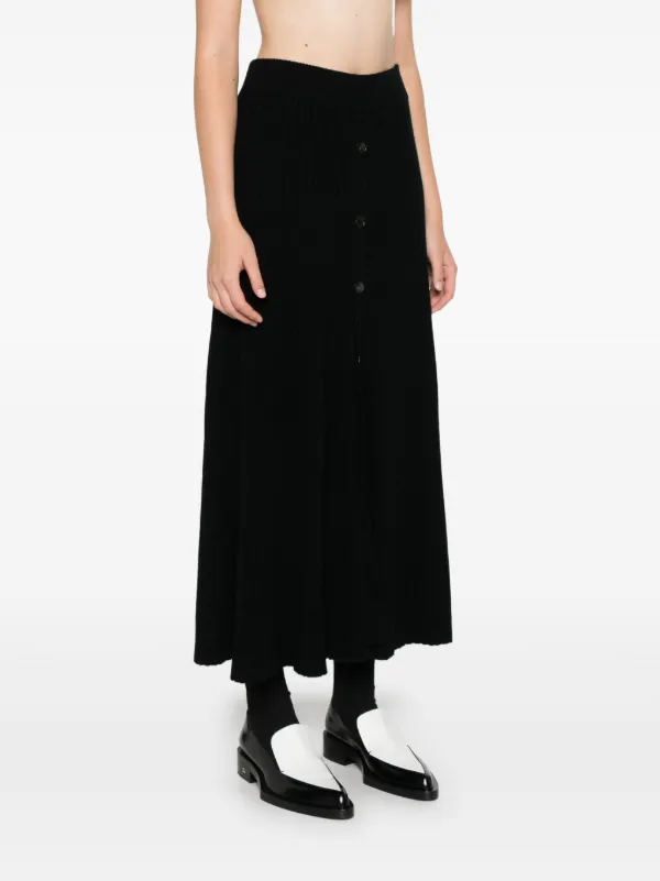 Eric Bompard Buttoned Maxi Skirt | Black | FARFETCH