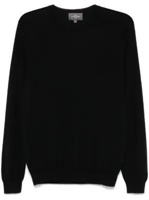 【15ss】sacai Hybrid Hem Drawstring Knit Sacai drawstring-hem ribbed-knit Jumper | Black | FARFETCH CA