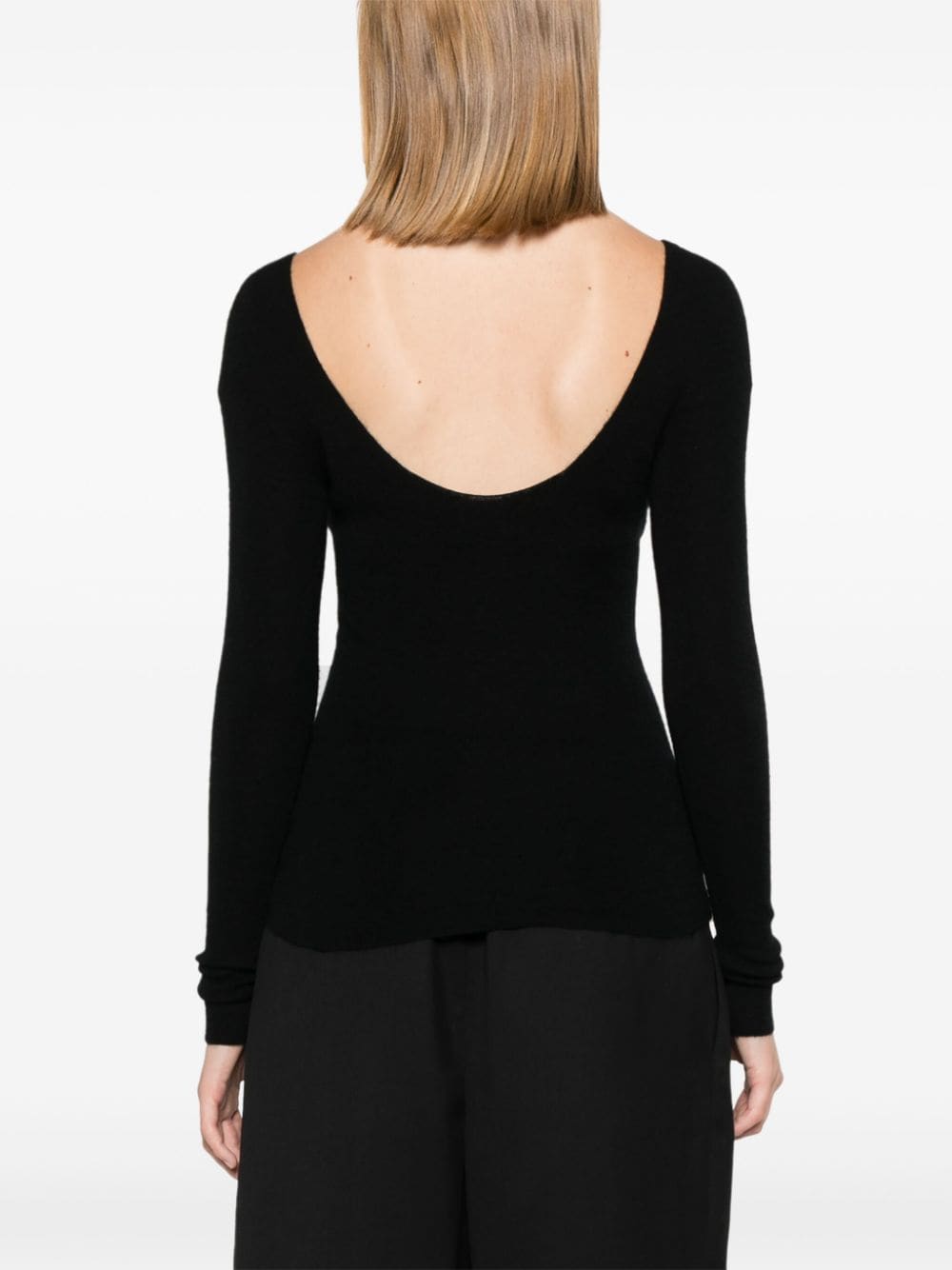 Shop Eric Bompard Seamless Extrafine Sweater In Schwarz