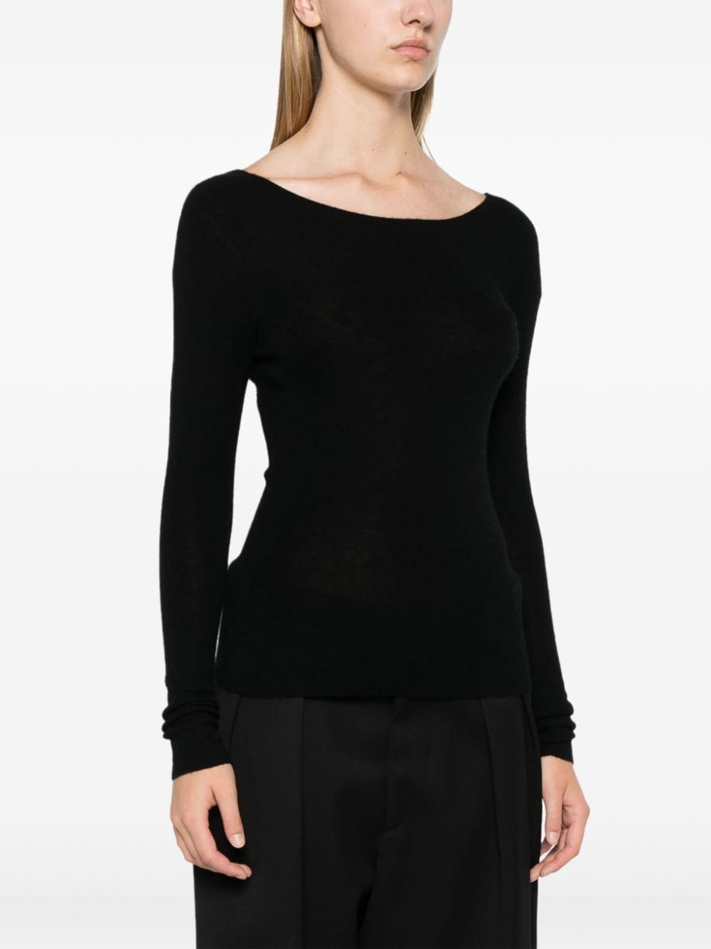 Shop Eric Bompard Seamless Extrafine Sweater In Schwarz