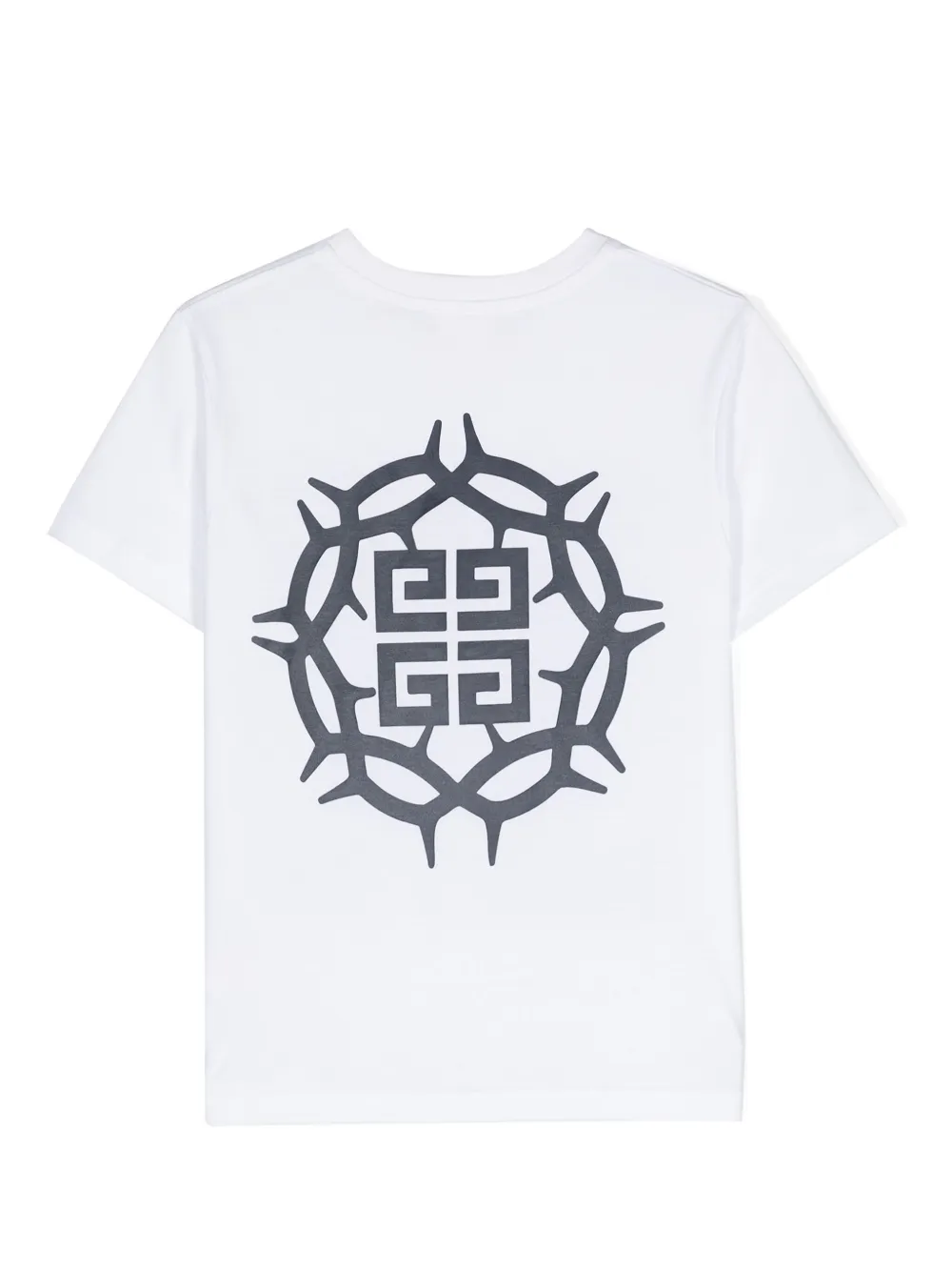 givenchykids Givenchy Kids Katoenen T-shirt met logoprint - Wit