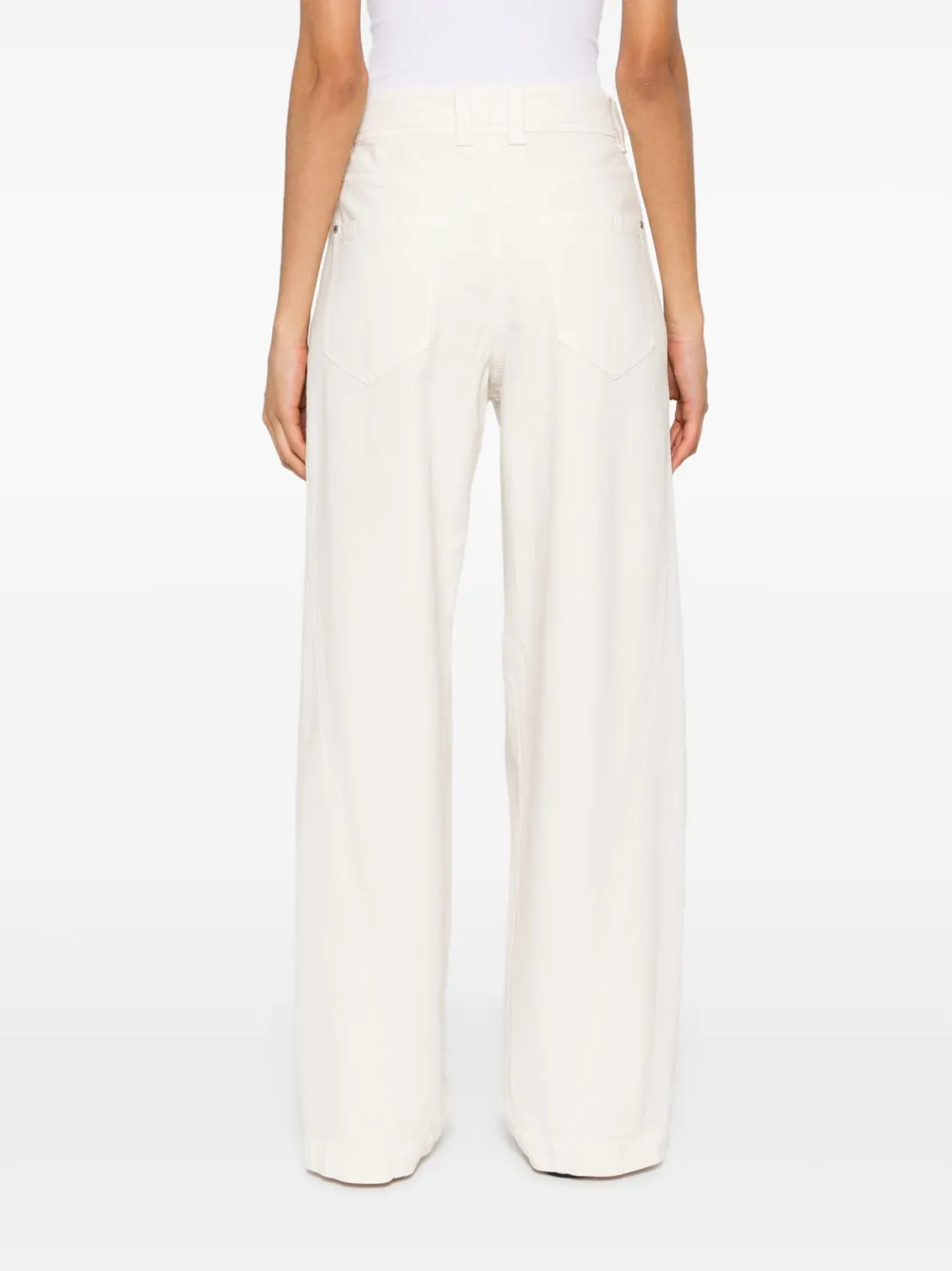 Brunello Cucinelli White Trousers With Concealed Fly In White
