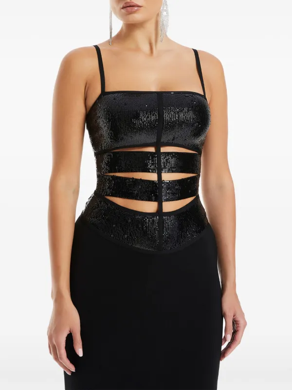Hervé Léger The Nova Dress | Black | FARFETCH