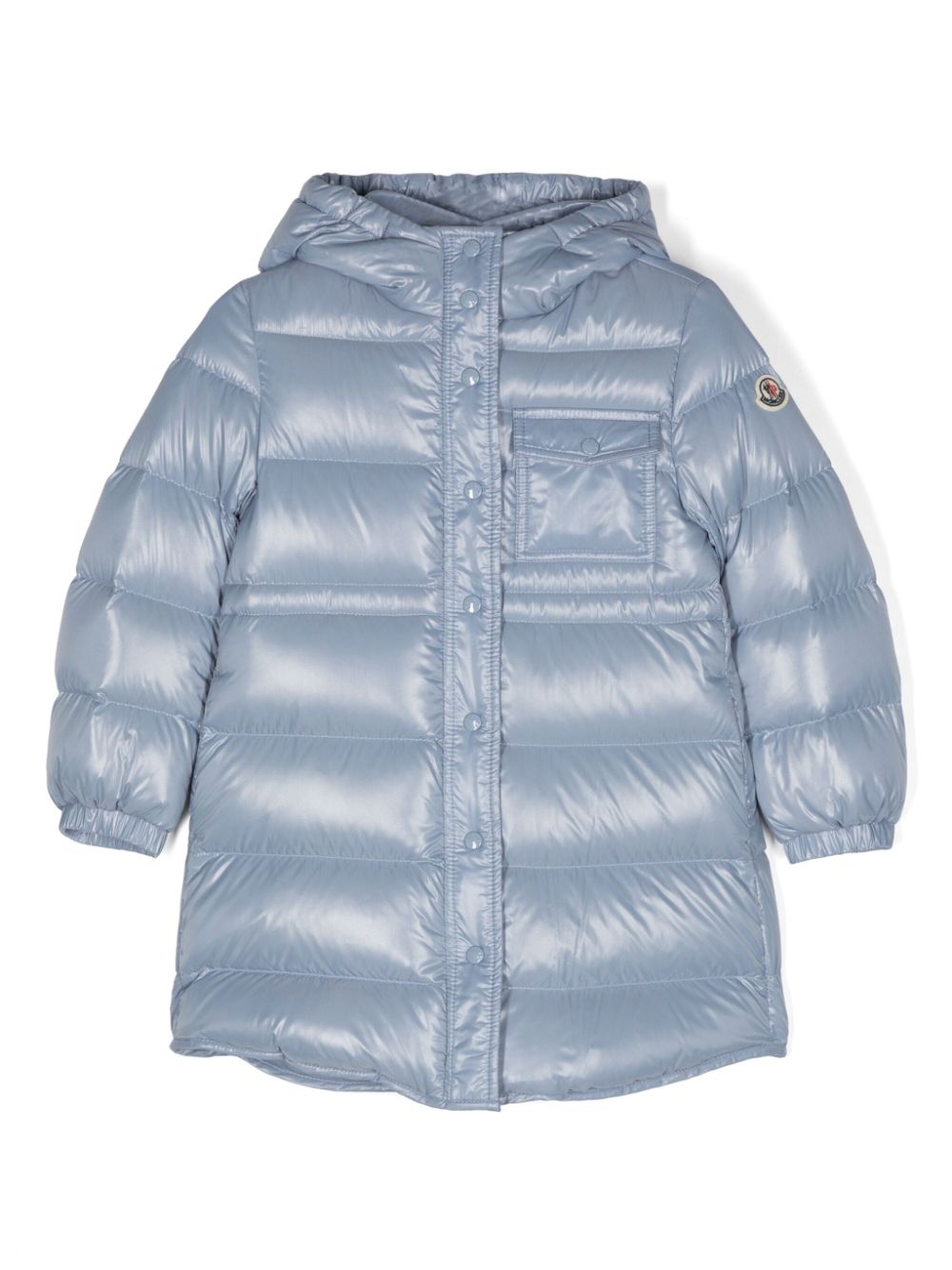 Moncler Enfant Dacca donsjack met capuchon Blauw