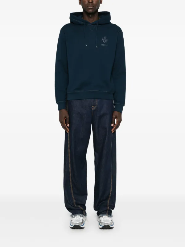 パーカー・フーディ Dsquared2 Raised-Logo Cotton Hoodie DSQUARED2 raised-logo Cotton Hoodie | Blue | FARFETCH
