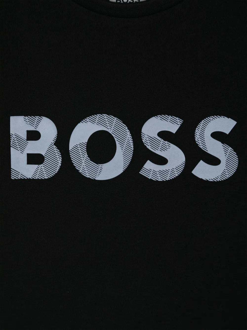 BOSS Kidswear Katoenen T-shirt met logoprint Zwart