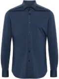 Xacus textured spread-collar shirt - Blue