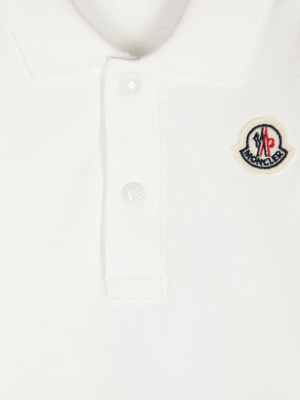 Moncler Enfant Poloshirt met logopatch Wit