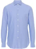 Xacus spread-collar textured shirt - Blue