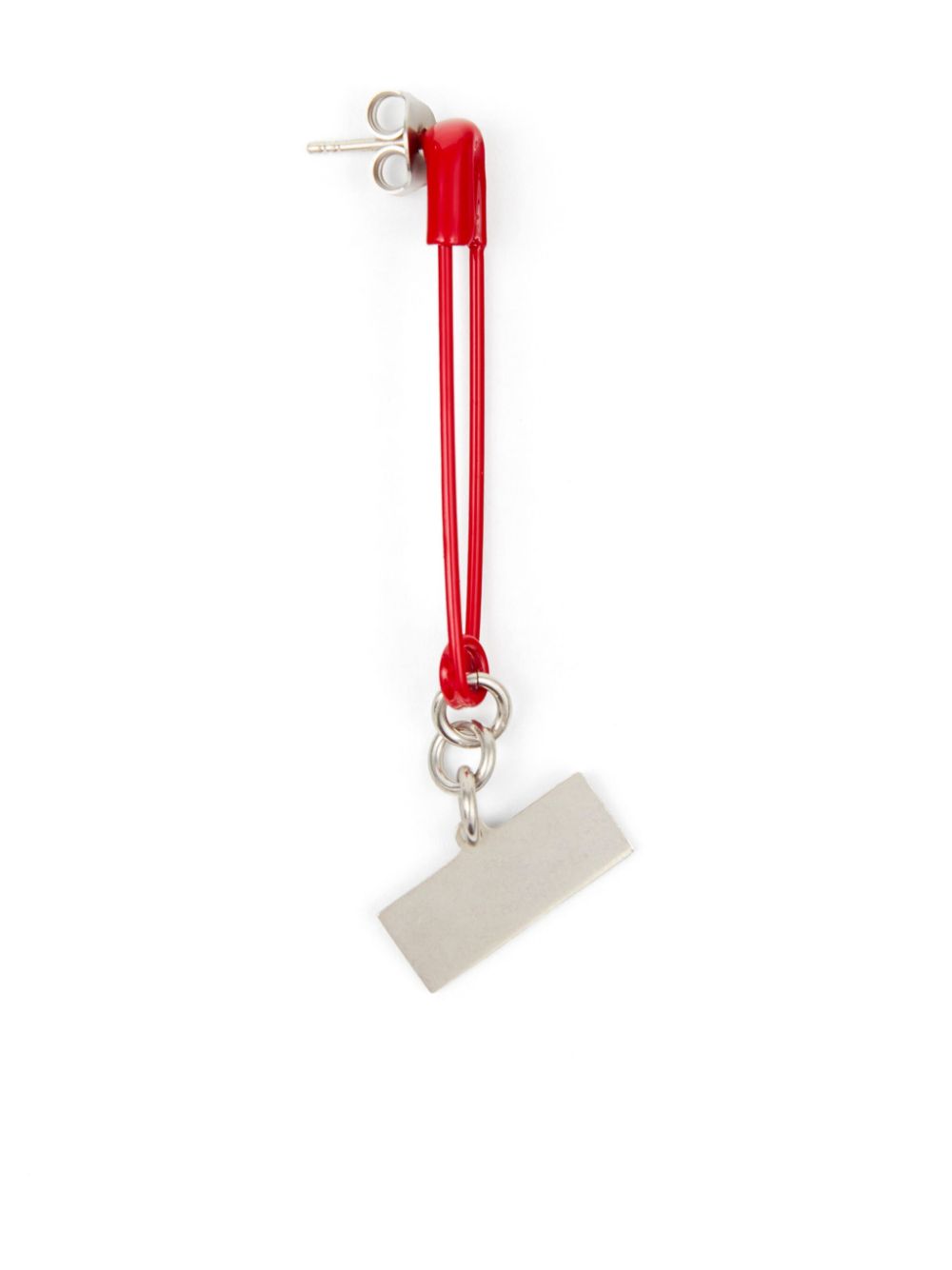 MM6 Maison Margiela Messing oorbellen - Rood