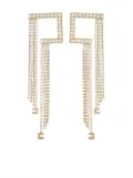 Elisabetta Franchi crystal-fringe dangle earrings - Gold