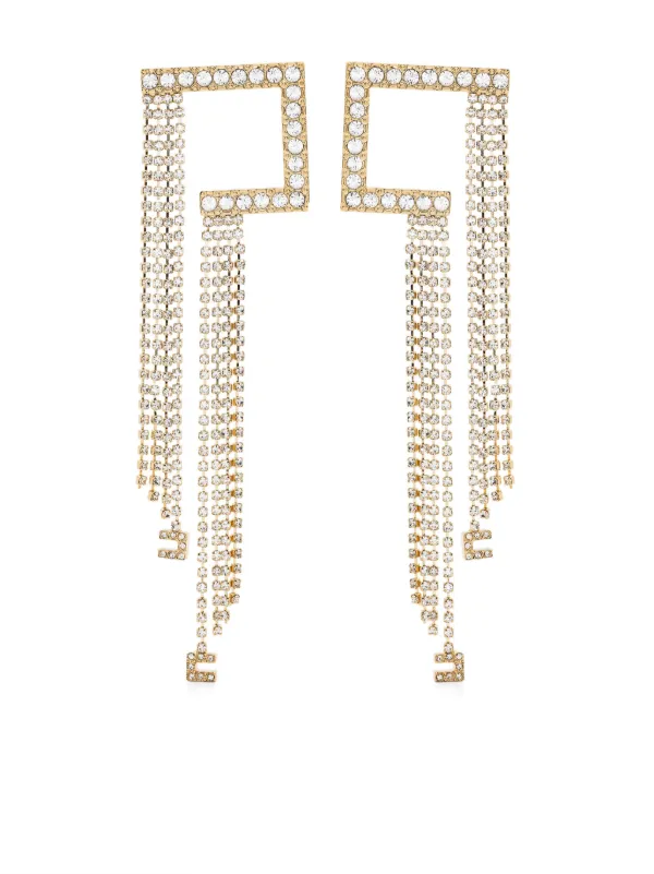 イヤリング ELISABETTA FRANCHI STRASS EARRINGS Elisabetta Franchi metal earrings with rhinestones for women