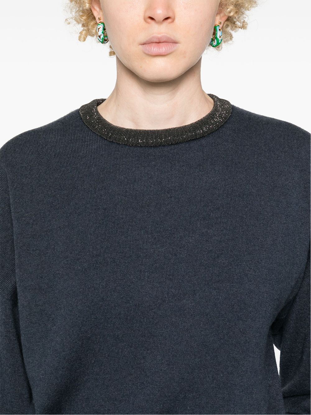 Brunello Cucinelli Monili chain-detail jumper Women