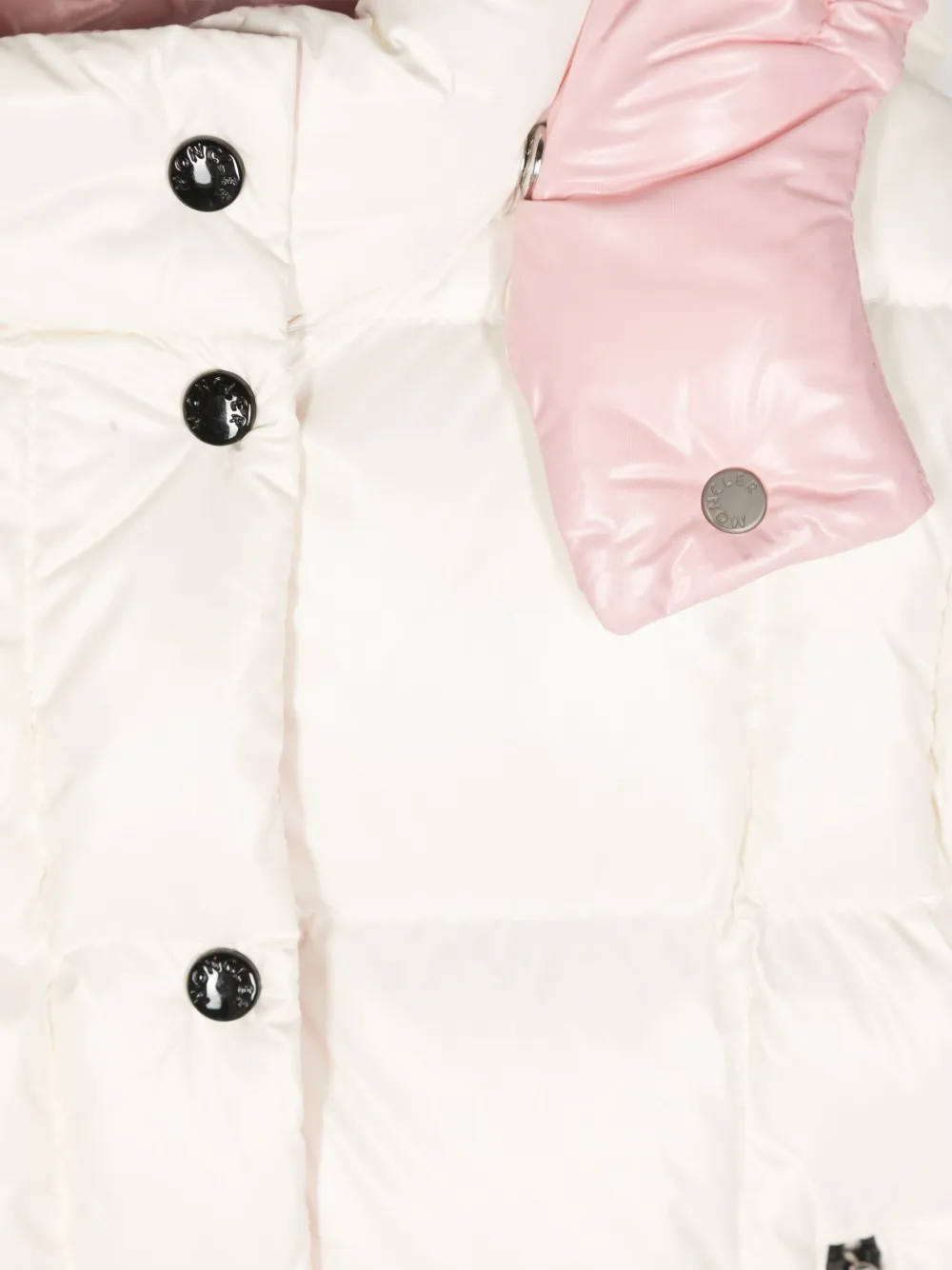 Moncler Enfant Parana donsjack met afneembare capuchon Wit