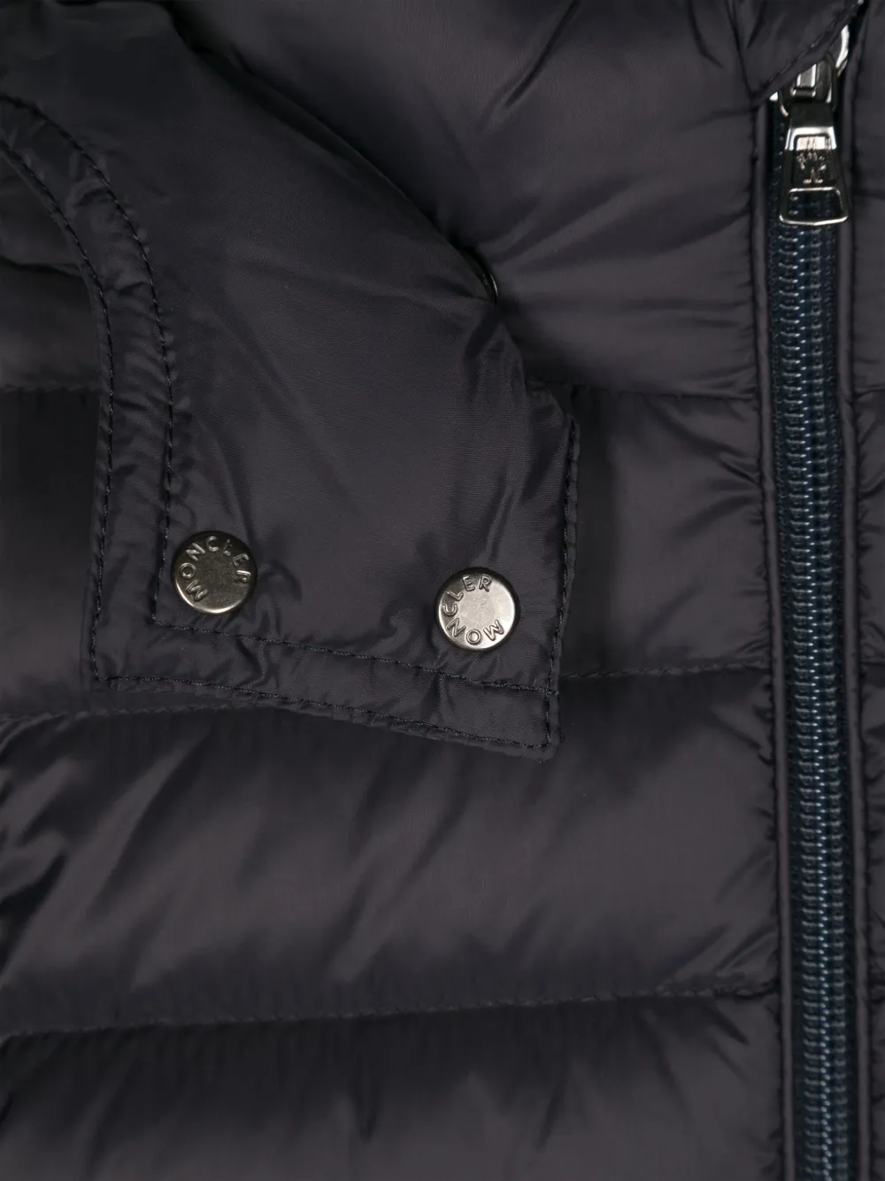 Moncler Enfant Donsjack met afneembare capuchon Blauw