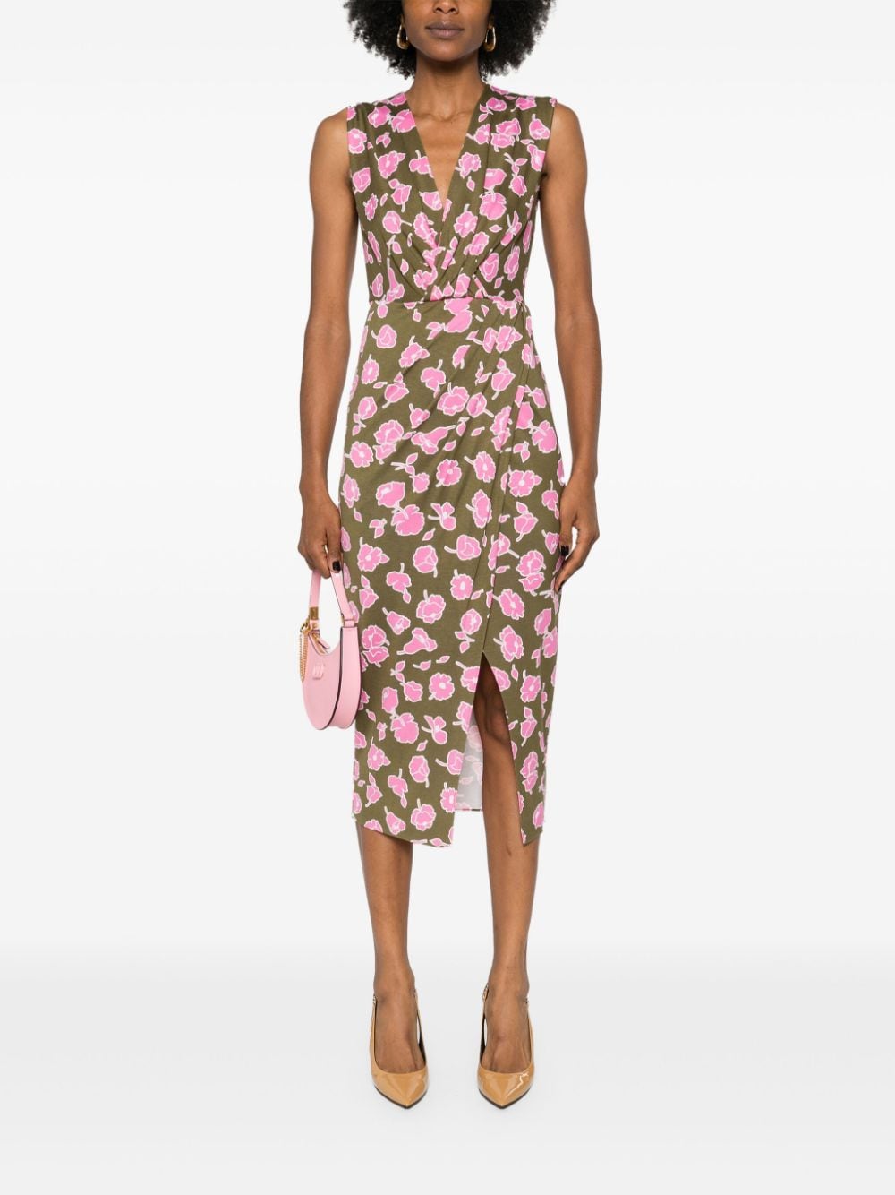 DVF Diane von Furstenberg Hallie midi-jurk - Groen