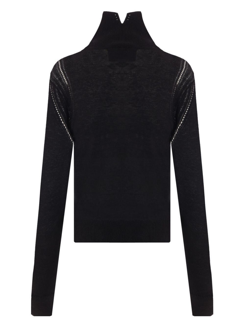 Ermanno Scervino Lace-inlaid sweater - Zwart