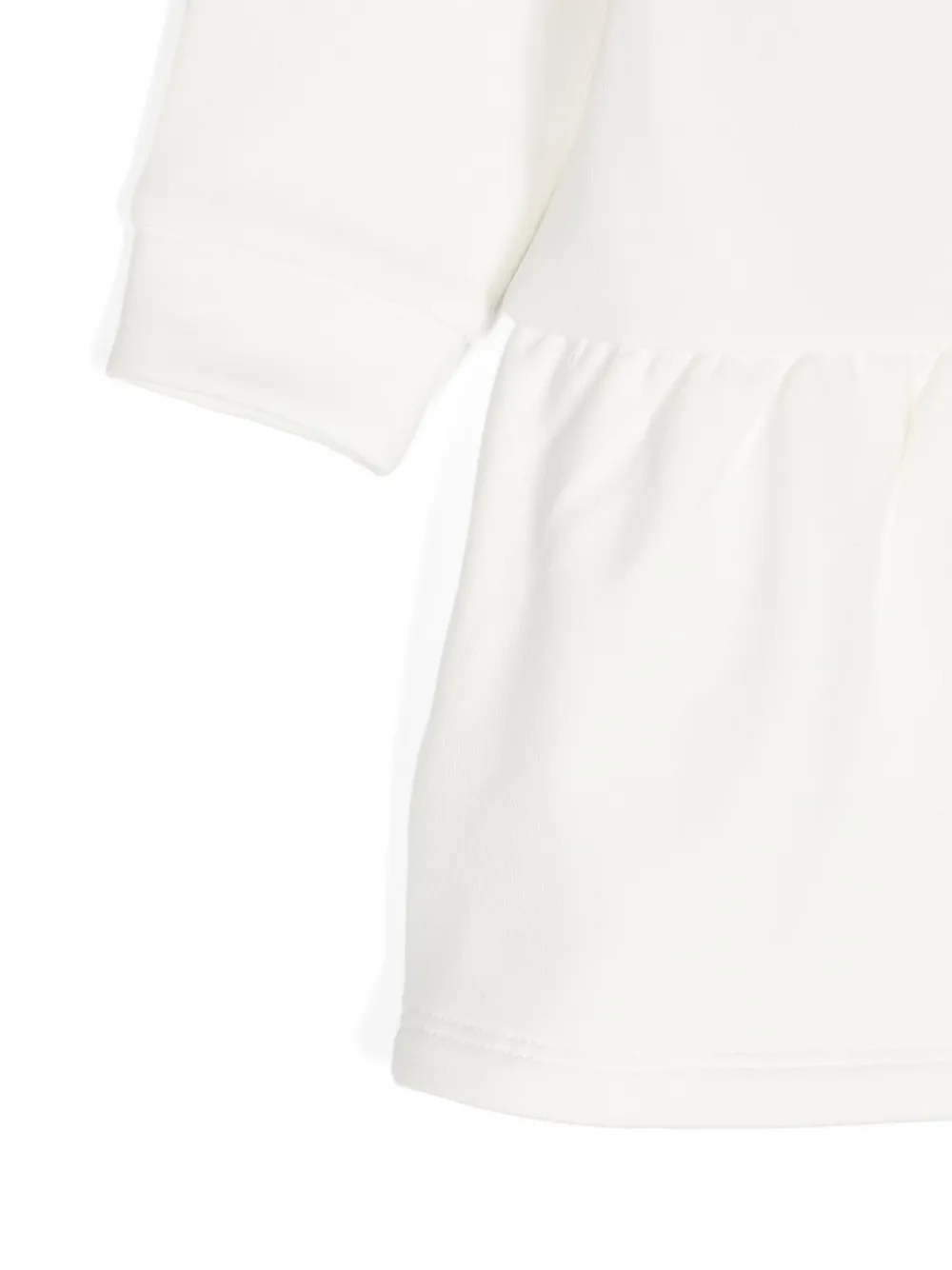 Moncler Enfant Sweaterjurk met logoprint Wit