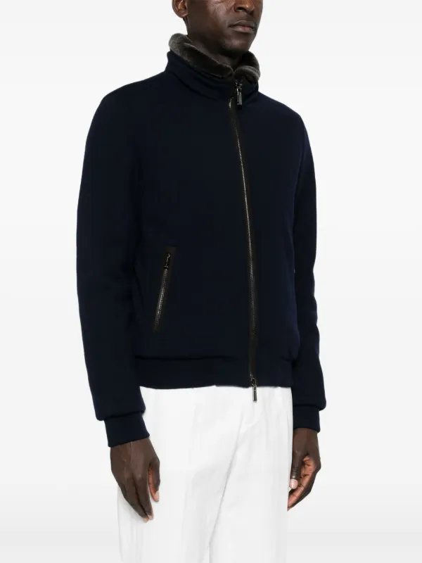 Moorer ジップアップ フリースジャケット | ブルー | FARFETCH JP