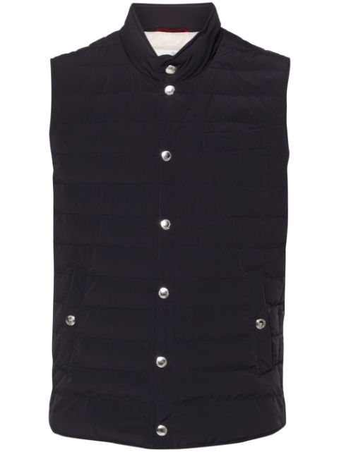 Brunello Cucinelli press-stud down gilet Men