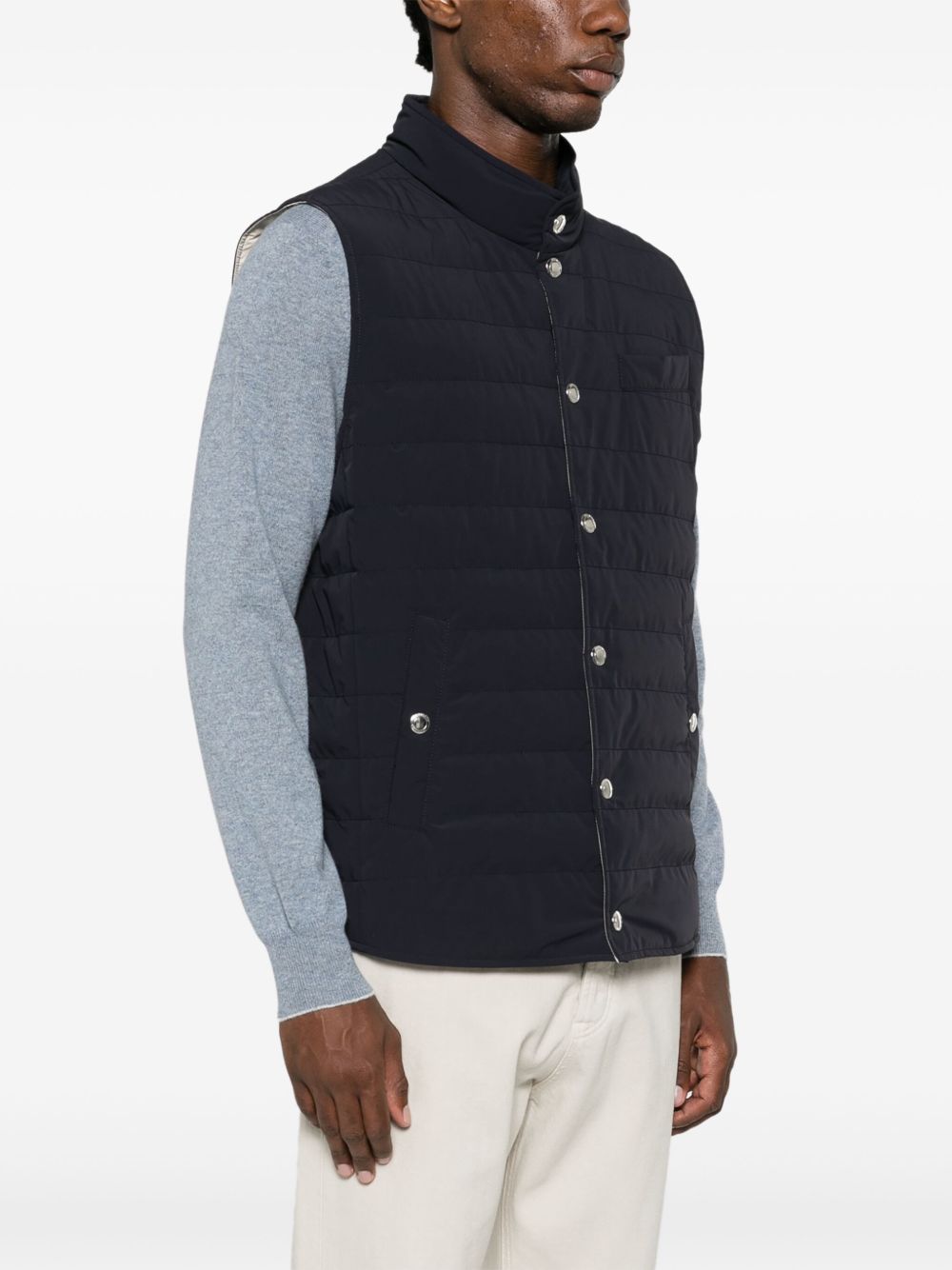 Brunello Cucinelli press-stud down gilet Men