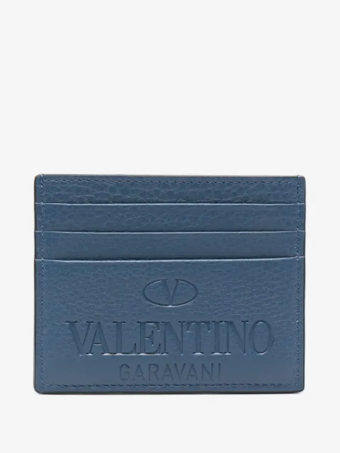 Valentino Garavani porte-cartes en cuir à logo embossé