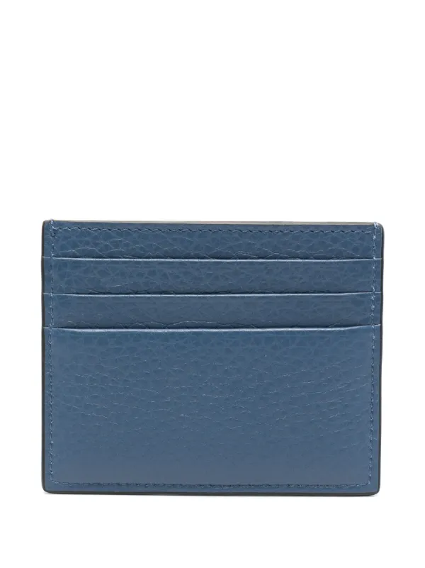 Valentino Garavani logo-debossed Leather Cardholder | Blue | FARFETCH
