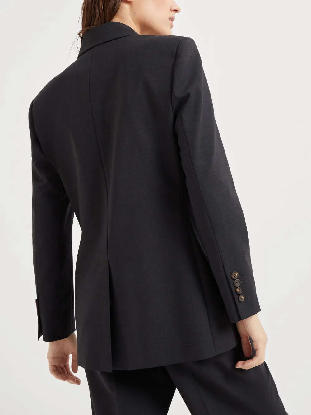Brunello Cucinelli Blazer met dubbele rij knopen Grijs