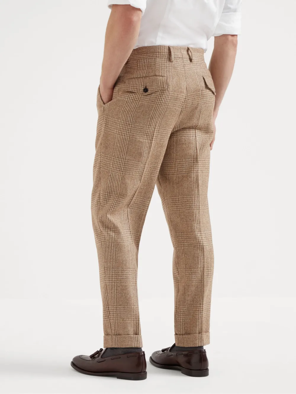 Brunello Cucinelli Broek met toelopende pijpen Bruin