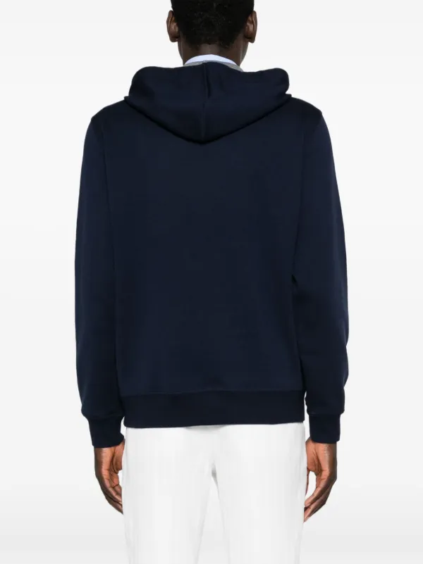 Brunello Cucinelli zip-up Jersey Hoodie | Blue | FARFETCH