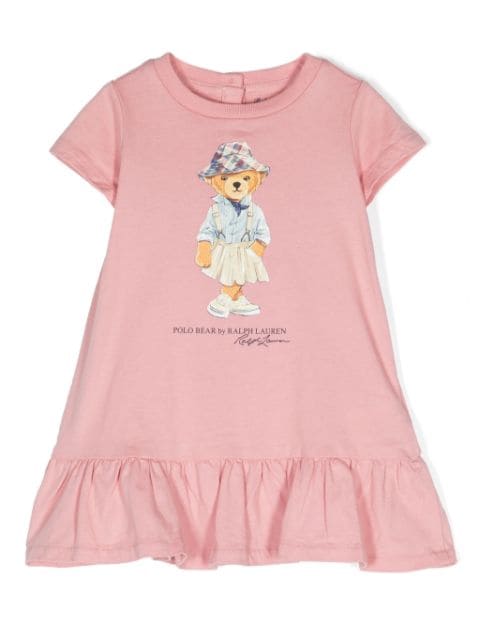 Ralph Lauren Kids Teddy Bear-print cotton dress