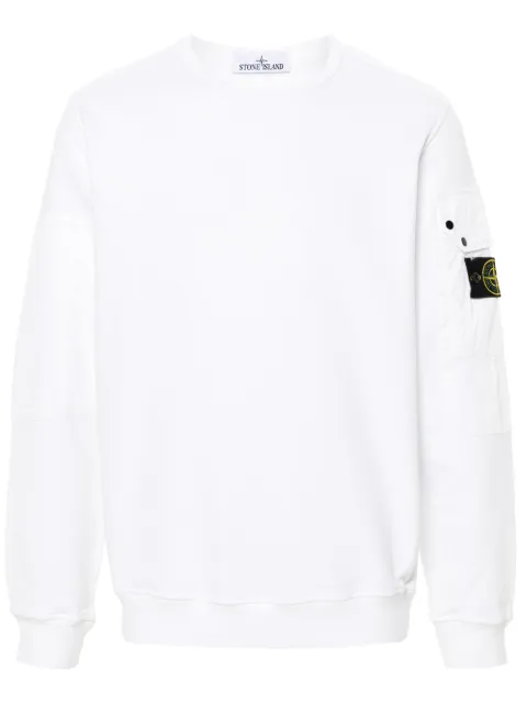 Stone Island Compass-badge cotton sweatshirt
