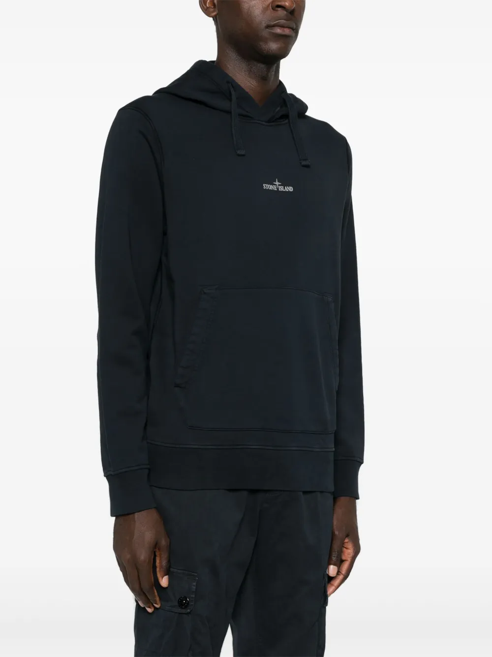 Stone Island Hoodie met logoprint Blauw