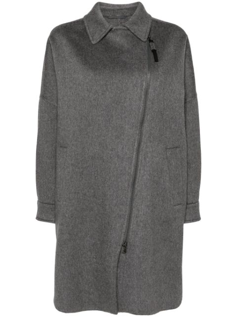 Brunello Cucinelli classic-collar cashmere coat Women