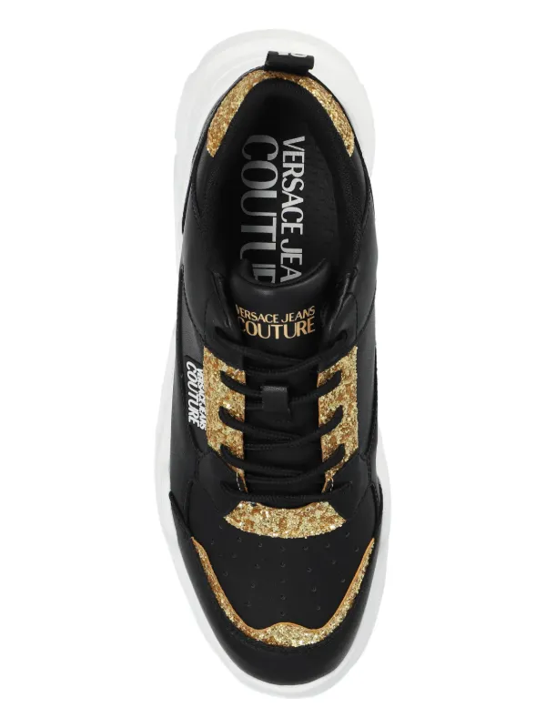 Versace Jeans Couture logo patch glitter detailing Sneakers Black FARFETCH ZA