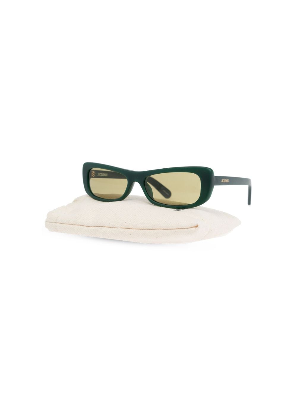 Shop Jacquemus X Linda Farrow Les Lunettes Capri Sunglasses In 绿色