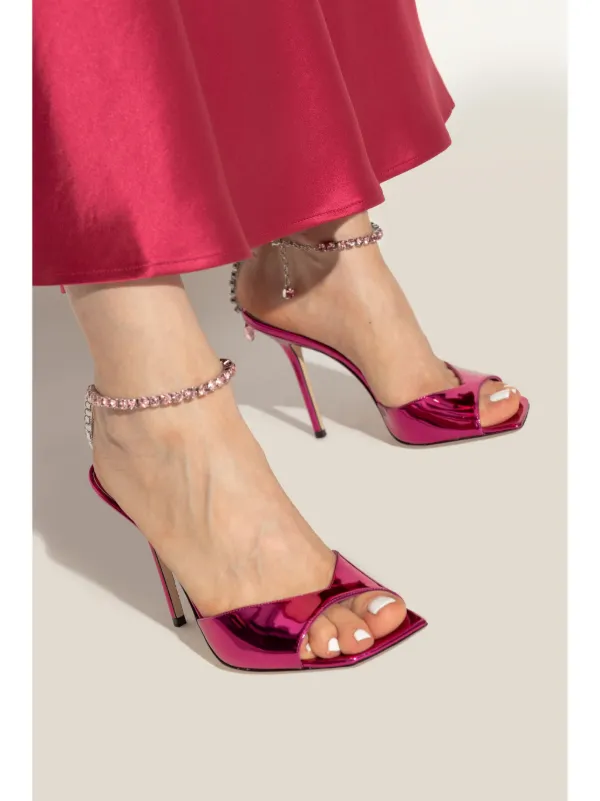Jimmy Choo Saeda 100mm Sandals | Pink | FARFETCH