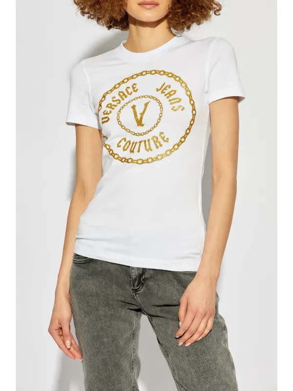 Versace Jeans Couture logo-print T-shirt | White | FARFETCH