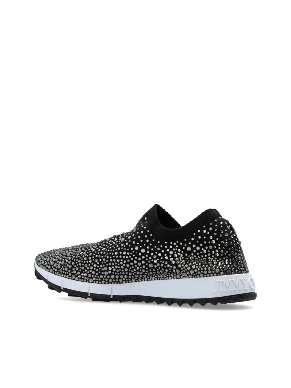 Shop Jimmy Choo Verona Crystal-embellished Sneakers In Schwarz