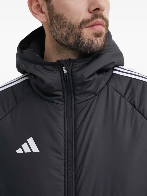 Adidas ストライプ パデッドジャケット | ブラック | FARFETCH JP