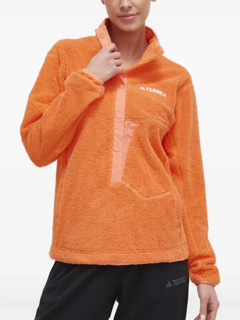 adidas embroidered-logo fleece sweatshirt