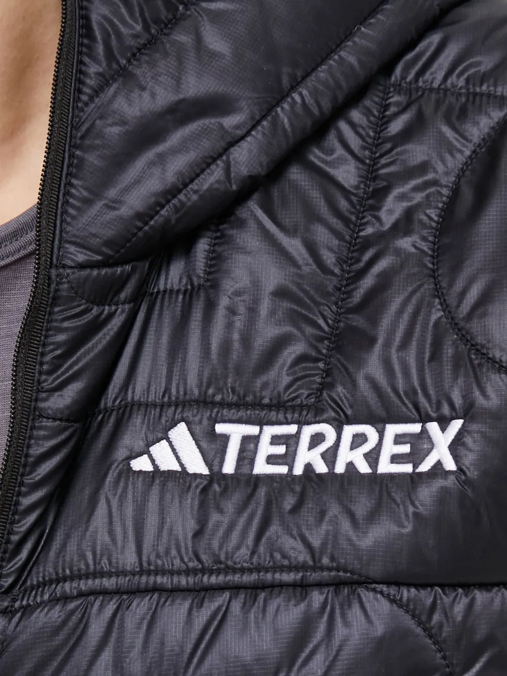 Adidas Originals Quilted Hooded Jacket In Black