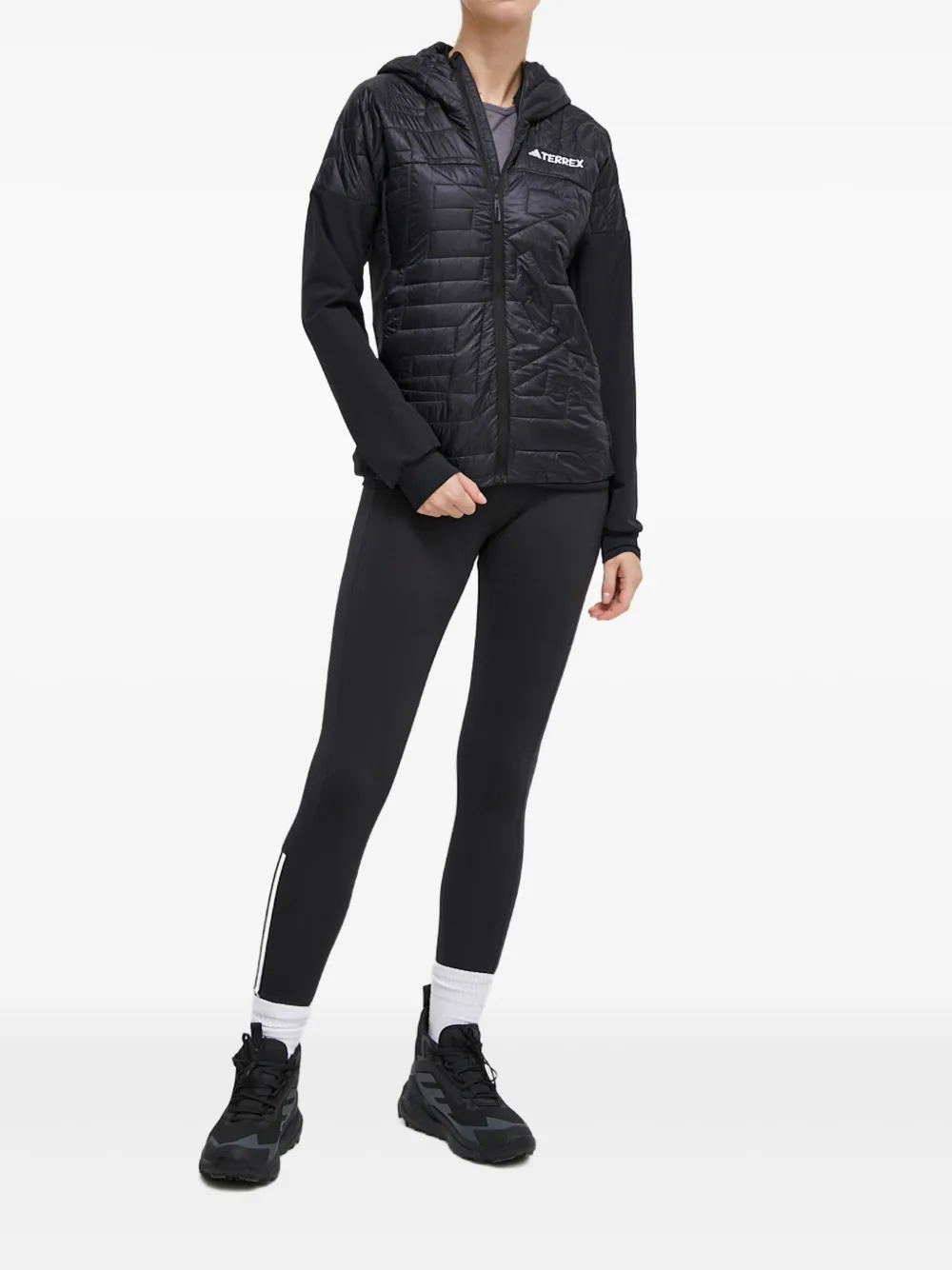 adidas quilted hooded jacket | Varsity Jackets | Image 2