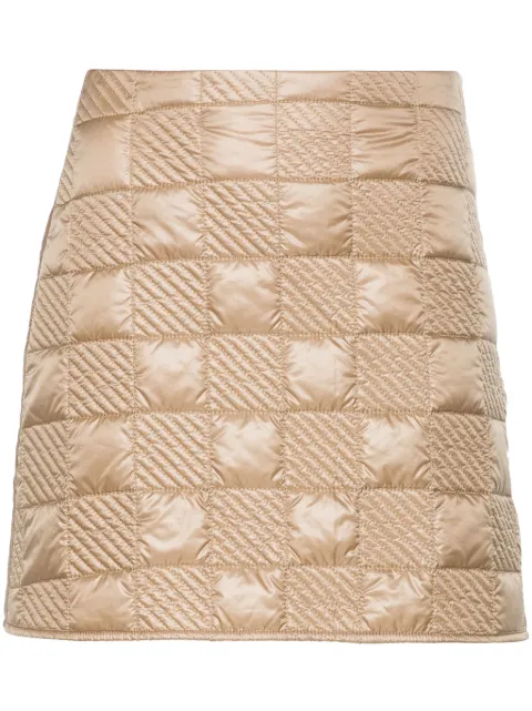 Moncler logo-patch quilted miniskirt