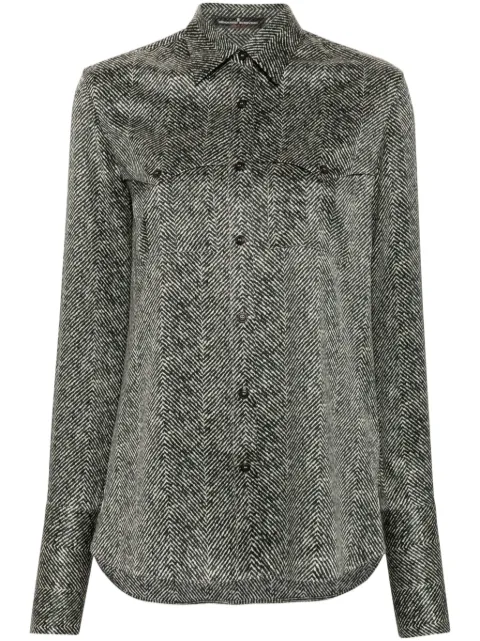 Ermanno Scervino abstract-print silk shirt 