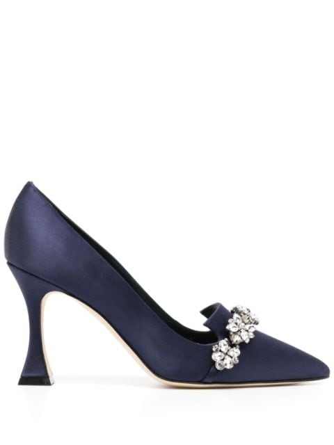 90mm crystal-embellished pumps